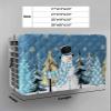 Falaniique Christmas Snowman Indoor Air Conditioner Cover for Window Units, Double Insulation Adjustable Waterproof Indoor AC Cover with Elastic Straps Blue Winter Tree Snowflake 28'' x 20'' x 3.5'' view 2