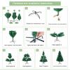 Recyclable Premium Green Artificial Christmas Xmas Tree, with Sturdy Metal Stand, Thick Bushy Quality Fibre Branches for a Realistic Natural Xmas Tree Look view 3