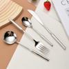 24 Piece Silverware Set Service for 6,Premium Stainless Steel Flatware Set,Mirror Polished Cutlery Utensil Set Durable Home Kitchen Eating Tableware Set Include Fork Knife Spoon Set,Dishwasher Safe view 4