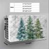 Christmas Tree Indoor Air Conditioner Cover for Window Units, Double Insulation Adjustable Waterproof Indoor AC Cover with Elastic Straps Froest Winter Pine Tree Snowflake 21'' x 15'' x 3.5'' view 2