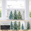 Christmas Tree Indoor Air Conditioner Cover for Window Units, Double Insulation Adjustable Waterproof Indoor AC Cover with Elastic Straps Froest Winter Pine Tree Snowflake 21'' x 15'' x 3.5'' view 3