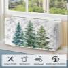 Christmas Tree Indoor Air Conditioner Cover for Window Units, Double Insulation Adjustable Waterproof Indoor AC Cover with Elastic Straps Froest Winter Pine Tree Snowflake 21'' x 15'' x 3.5'' view 4