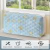 Snowflake Blue Indoor Air Conditioner Cover for Window Units, Double Insulation Adjustable Waterproof Indoor AC Cover with Elastic Straps Winter Christmas Contemporary Gold White 17'' x 13'' x 3.5'' view 4