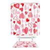 ASVEAS Valentine's Day Shower Curtain Heart Stripes Romantic Love Couple Gifts Creative Modern Fashion Fabric Bathroom Decor Set with Hooks(59" Wx70 H) view 3