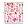 ASVEAS Valentine's Day Shower Curtain Heart Stripes Romantic Love Couple Gifts Creative Modern Fashion Fabric Bathroom Decor Set with Hooks(59" Wx70 H) view 4