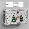 Snowman Indoor Air Conditioner Cover for Window Units, Double Insulation Adjustable Waterproof Indoor AC Cover with Elastic Straps Christmas Snowy Tree Snowflake Berry Red Green 28'' x 20'' x 3.5'' view 2
