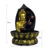 Tabletop Fountain Lotus Base Buddha Statue Resin Water Running Fountain Figurines FengShui Ornament Indoor Waterscape Crafts Gardend and Home Decor Water Fountain Decor view 2