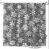 Vandarllin Christmas Shower Curtain, Grey White Snowflakes Pattern Shower Curtains Set with Hooks, Winter Waterproof Fabric Bathroom Curtains Decor Home Accessories,Stall 48 X 72 Inch view 1