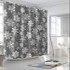 Vandarllin Christmas Shower Curtain, Grey White Snowflakes Pattern Shower Curtains Set with Hooks, Winter Waterproof Fabric Bathroom Curtains Decor Home Accessories,Stall 48 X 72 Inch view 3