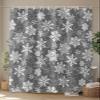 Vandarllin Christmas Shower Curtain, Grey White Snowflakes Pattern Shower Curtains Set with Hooks, Winter Waterproof Fabric Bathroom Curtains Decor Home Accessories,Stall 48 X 72 Inch view 4