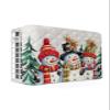 Cute Snowman Indoor Air Conditioner Cover for Window Units, Double Insulation Adjustable Waterproof Indoor AC Cover with Elastic Straps Christmas Winter Snowflake 17'' x 13'' x 3.5'' view 1