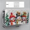 Cute Snowman Indoor Air Conditioner Cover for Window Units, Double Insulation Adjustable Waterproof Indoor AC Cover with Elastic Straps Christmas Winter Snowflake 17'' x 13'' x 3.5'' view 2