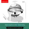 Warmers Set Warming Tray, Stainless Steel Chafing Dish Buffet Set, Chafer with Glass Window, Roll Top Buffet Servers and Warmers, for Wedding, Parties,6l (Single) view 2