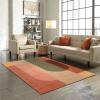 Colorful Geometric Area Rug, Retro Pink Orange Print Carpet, Machine Washable Breathable Durable Kids Rugs Indoor Carpet for Bedroom Living Room Classroom Office Kitchen(4x6ft view 4