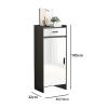 TRAGLO Shoe Storage Cabinet Freestanding Shoe Rack Cupboard with Adjustable Shelves and Single Door for Entryway Living Room 40x32x105cm B view 2