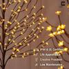 Fencer Wire 6 Feet Premium Full Artificial Cherry Blossom Tree w/ 208 LED Lights, Adjustable Brown Branches & Foldable Stand, Fake Sakura Tree w/Lights for Indoor, Lighted Faux Cherry Blossom Tree view 3