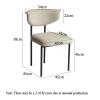 RUANLOV Modern Dining Chairs Set of 1, Curved Backrest Dining Chairs, Frosted Velvet Dining Chairs, Upholstered Kitchen & Dining Room Chairs, Modern Minimalist Restaurant Chair (D) view 2