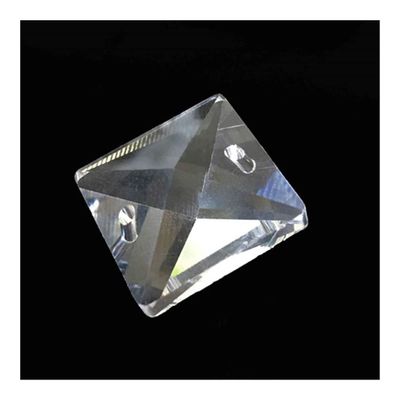 Chandelier Crystal Prisms Pendants 14mm-30mm Crystal Square Beads in 2 Holes 100pcs for Home Decoration Crystal Chandelier Bead Chandelier Crystal Prisms Pendants (Color : 30mm)