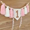 Handmade Boho 1st Birthday High Chair Banner Party Decoration For Girl Baby Shower Wall Hangings Decorative For Kids Bedroom view 4