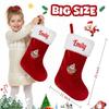 Ulico Personalized Christmas Stocking20 Large Custom Name Family Stockings, Red Velvet with White Soft Plush Cuff Xmas Stocking for Kids,Holiday Stocking for Fireplace Party Decoration(4 Pcs) view 4