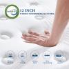Coolvie King Mattress 12 Inch Hybrid Mattresses King Size Bed Mattress in A Box Mattresses Individual Pocket Springs with Memory Foam Layer Provide Motion Isolation & Cool Sleep view 3