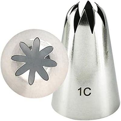 Piping Tips 4 Pcs Stainless Steel Cake Piping Nozzles Pastry Tips 1b 1c 1e 1g Nozzles Set Large Icing Cake Piping Nozzles