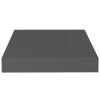 Gecheer Floating Wall Shelves Set of 2, High Gloss Gray Honeycomb MDF with Metal Frame, 9.1 x 9.3 x 1.5 in, for Living Room, Bedroom, Office view 4