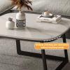 Nesting Coffee Table for Living Room,Coffee Table Set,marble coffee table square,Sofa Side Table,Side End Table for Living Room, Modern Simple Center Table(Black white slate) view 4