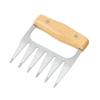 1 set of stainless steel pork puller claws with ultra-sharp blades and heat resistance for chopping, pulling, lifting and plating pork, turkey, chicken and brisket view 3