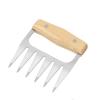 1 set of stainless steel pork puller claws with ultra-sharp blades and heat resistance for chopping, pulling, lifting and plating pork, turkey, chicken and brisket view 4