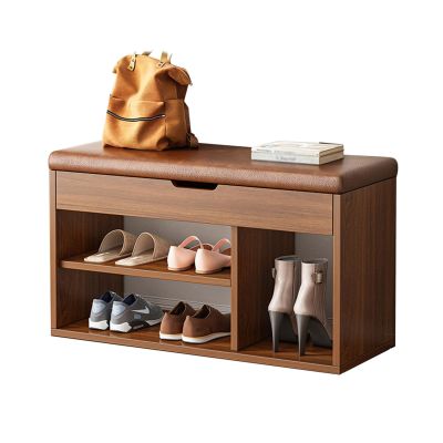 FORINC Shoe Rack Bench for Entryway, 2 in 1 Shoe Rack and Shoe Bench, 2 Tier Shoe Storage Bench Rack Entryway Shoe Stool & Soft Seat for Entryway, Bedroom, Bathroom (Color 6 80x24x44cm)