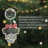Babys First Christmas Ornament 2025 Boy Girl - Personalized Baby's 1st Christmas Ornament 2025 with Name, Birth Stats, Onesie Shaped, 4D Shaker Acrylic Plexiglass Layers with Wooden view 2