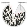 Cow Print Christmas Tree Skirt 36" Xmas Tree Skirt Gorgeous Edge Tassel Christmas Tree Mat for Holiday Party Christmas Decorations for Xmas Tree Christmas Ornaments view 3