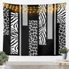 Leopard Print Tapestry,Cheetah Zebra Skin Geometric Patchwork Wall Tapestries,Girls Women Room Decor,Rustic Farmhouse Wall Hanging,Black White Grey Fashion Home Wall Decor,XLarge 70.9 x 92.5 Inches view 1