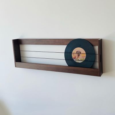 SHYP Floating Bookshelf Rustic Solid Wood Magazine Rack Wall Mounted Magazine File Holder Vinyl Record Organizer Storage Rack for Living Room, Waiting Room, Office, Home Decor (Color : 1 Pack)