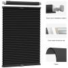Myshade Custom 1.5 Inch No Drill No Tools Cellular Shades for Indoor Windows Top Down Bottom Up Shades Easy to Install Cordless Blinds for Home Room Darkening, 58" W * 54" H Black-Blackout view 2
