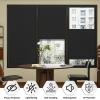 Myshade Custom 1.5 Inch No Drill No Tools Cellular Shades for Indoor Windows Top Down Bottom Up Shades Easy to Install Cordless Blinds for Home Room Darkening, 58" W * 54" H Black-Blackout view 3
