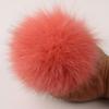 homeemoh Detachable Faux Fur Pom Poms, 5.9" Furry Balls with Snap Fastener, Faux Fur Bobbles for Knitted Hats Scarf Gloves Shoes (Light Orange) view 2