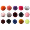 homeemoh Detachable Faux Fur Pom Poms, 5.9" Furry Balls with Snap Fastener, Faux Fur Bobbles for Knitted Hats Scarf Gloves Shoes (Light Orange) view 3
