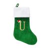 Yiming 88 Monogrammed Christmas Stockings, Family Initial Xmas Stockings, Large Christmas Stockings Letter Stockings for Christmas Holiday Xmas Gift (U,Green) view 1