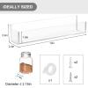 PMMASTO Adhesive Acrylic Spice Rack Organizer for Wall with Nano Double Sided Tape, Spice Shelf Organization for Kitchen Cabinet Door/Pantry Door, Wall Mount Seasoning Rack (Clear-2 Pack) view 4
