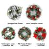 YHNJI Door Hanging Decoration Articles Multipurpose Plastic Wedding Window Christmas Simulation Pinecone Wreath view 3