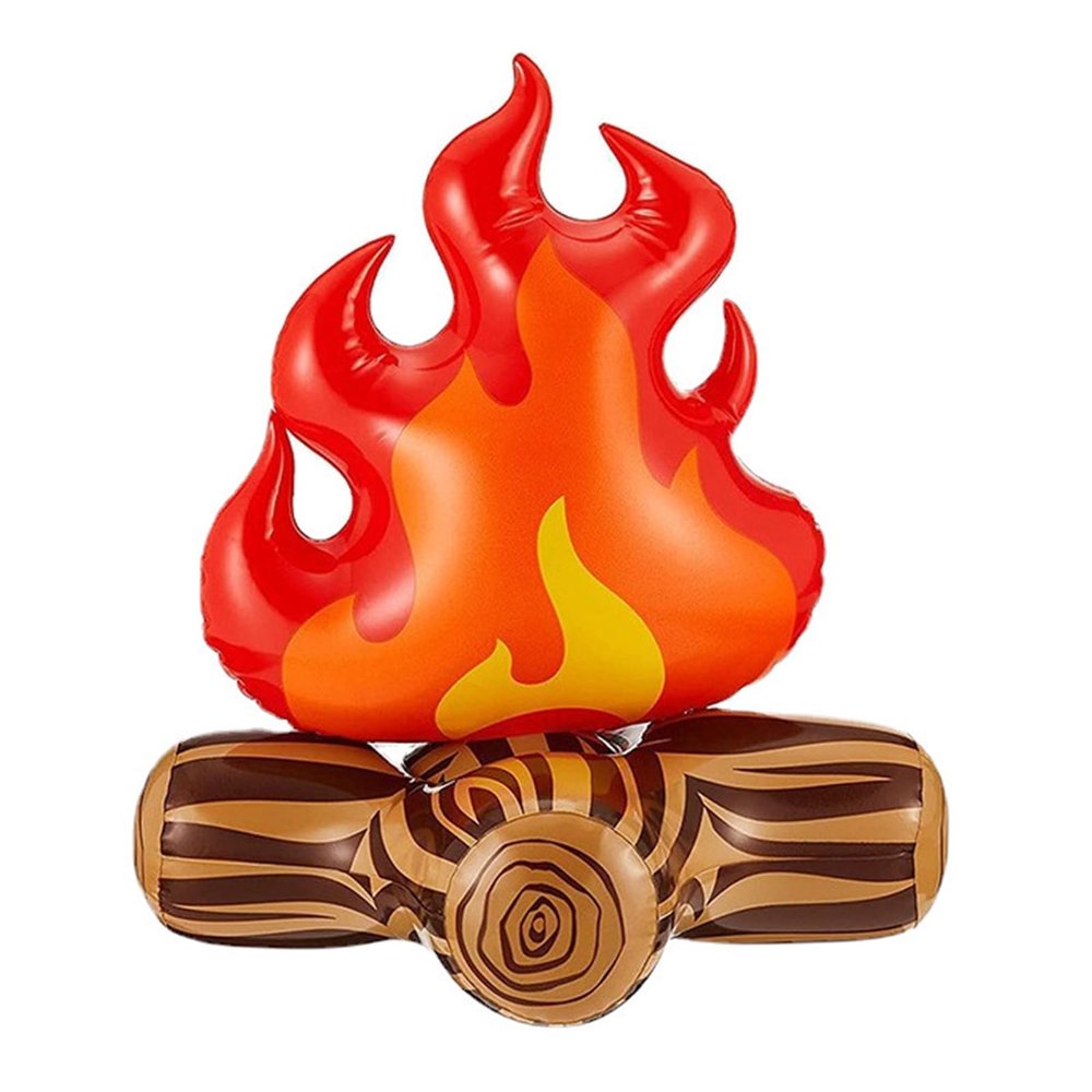 lamphle 3D Inflatable Fake Campfire Props Artificial Campfire Halloween Party Decoration Camping Props Bonfire Inflatable Party Decoration Bonfire for Indoor Red