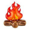 lamphle 3D Inflatable Fake Campfire Props Artificial Campfire Halloween Party Decoration Camping Props Bonfire Inflatable Party Decoration Bonfire for Indoor Red view 1