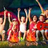 lamphle 3D Inflatable Fake Campfire Props Artificial Campfire Halloween Party Decoration Camping Props Bonfire Inflatable Party Decoration Bonfire for Indoor Red view 3