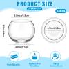 24 Pcs Glass Bubble Bowl Vase Bulk, Clear Round Glass Centerpiece Bowls for Valentine's Wedding Table Decor, Fish Flower Bud Vase Terrarium for Event Party DIY (3.5" h X 4.7" w) view 2
