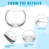 24 Pcs Glass Bubble Bowl Vase Bulk, Clear Round Glass Centerpiece Bowls for Valentine's Wedding Table Decor, Fish Flower Bud Vase Terrarium for Event Party DIY (3.5" h X 4.7" w) view 3
