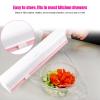 Drawer Food Wrap Dispenser, Plastic Wrap, Refillable Plastic Wrap Dispenser With Cutter, Aluminum Foil and Wax woodDispenser for Kitchen Organization view 3
