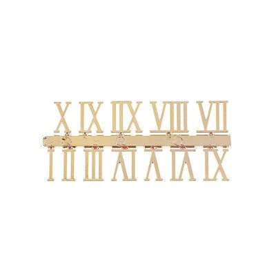PriaRi 1 Set Clock Numerals DIY Digital Roman Numerals Clock Parts Home Art Decor Arabic Number Quartz Wall Clock Repair Accessories (Color : Gold Roman)