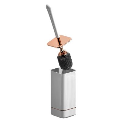 Ankexin Wall Mounted Toilet Brush and Holder Bathroom Stainless Steel Handle Toilet Bowl Brush Durable Light Luxury Style, Bristle, White